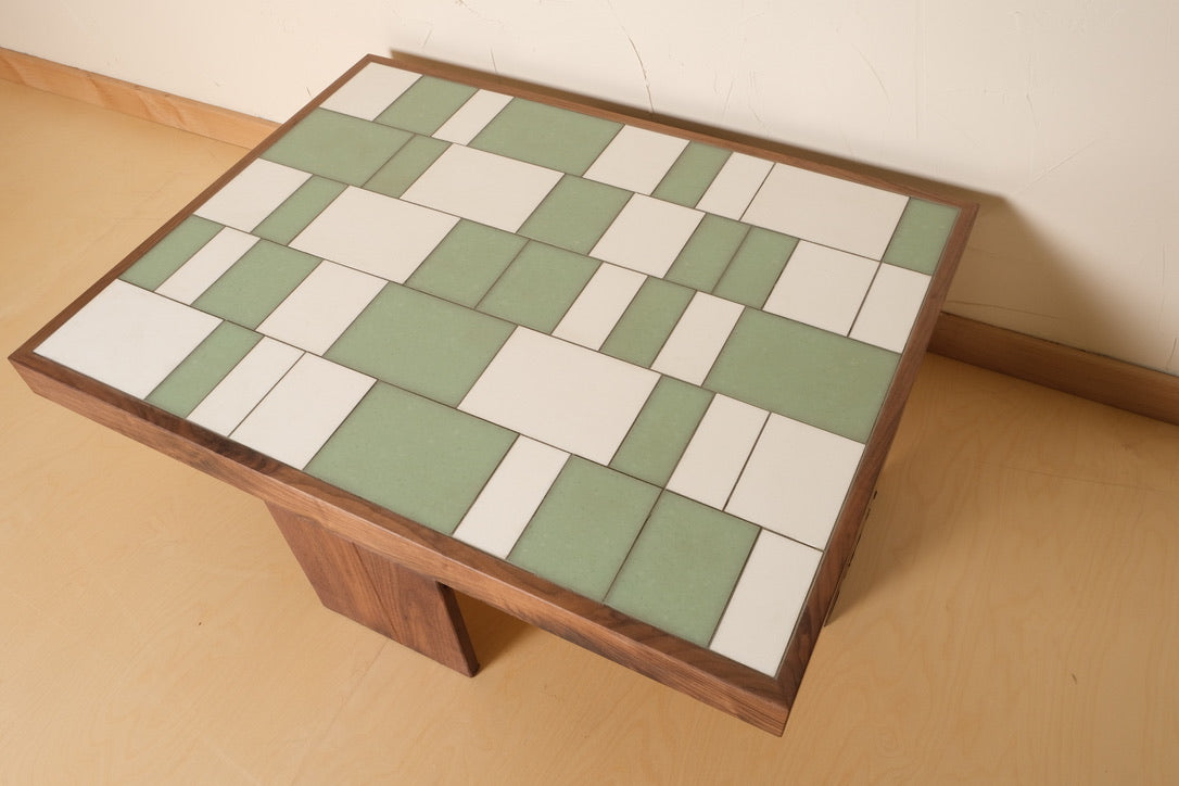Tiled Coffee Table Walnut- ONE OFF - Sean Woolsey Studio