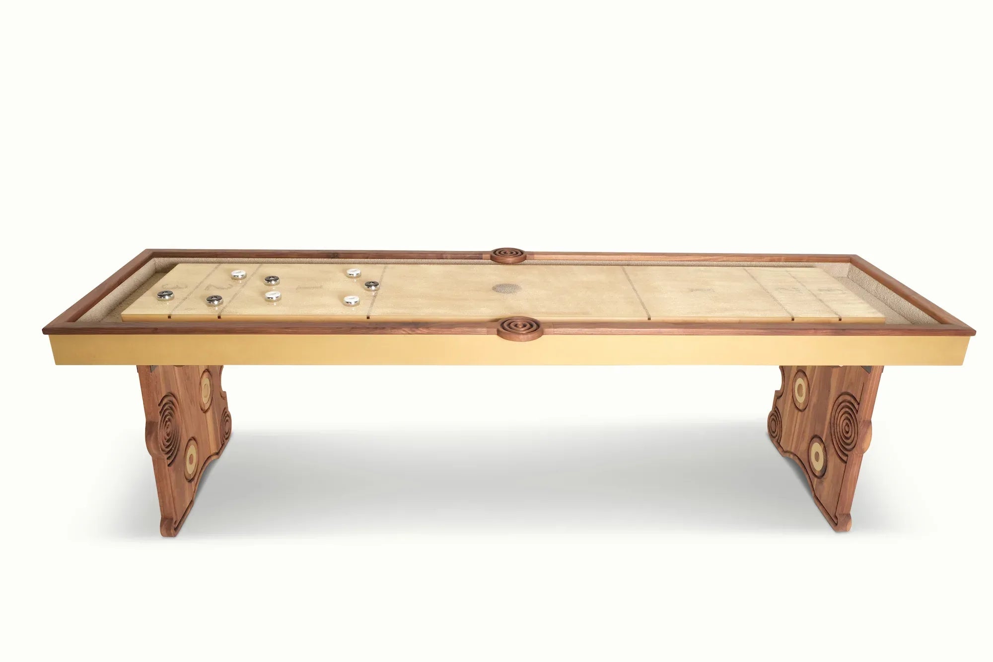 Walnut Funsickle Shuffleboard Table-ON SALE - Sean Woolsey Studio