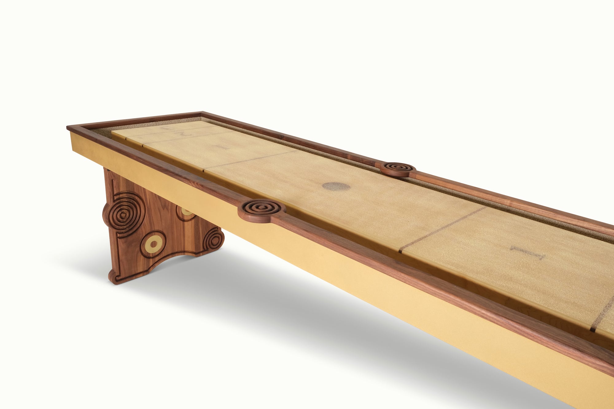 Walnut Funsickle Shuffleboard Table - Sean Woolsey Studio