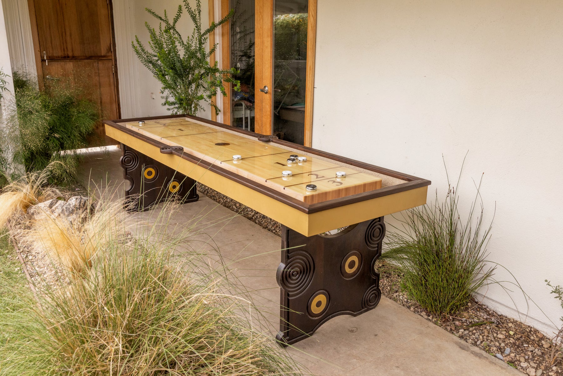 Outdoor Funsickle Shuffleboard Table - Sean Woolsey Studio