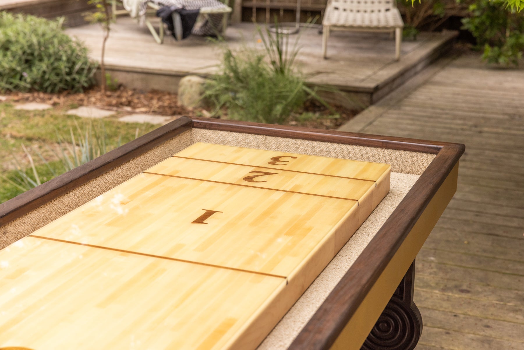 Outdoor Funsickle Shuffleboard Table - Sean Woolsey Studio