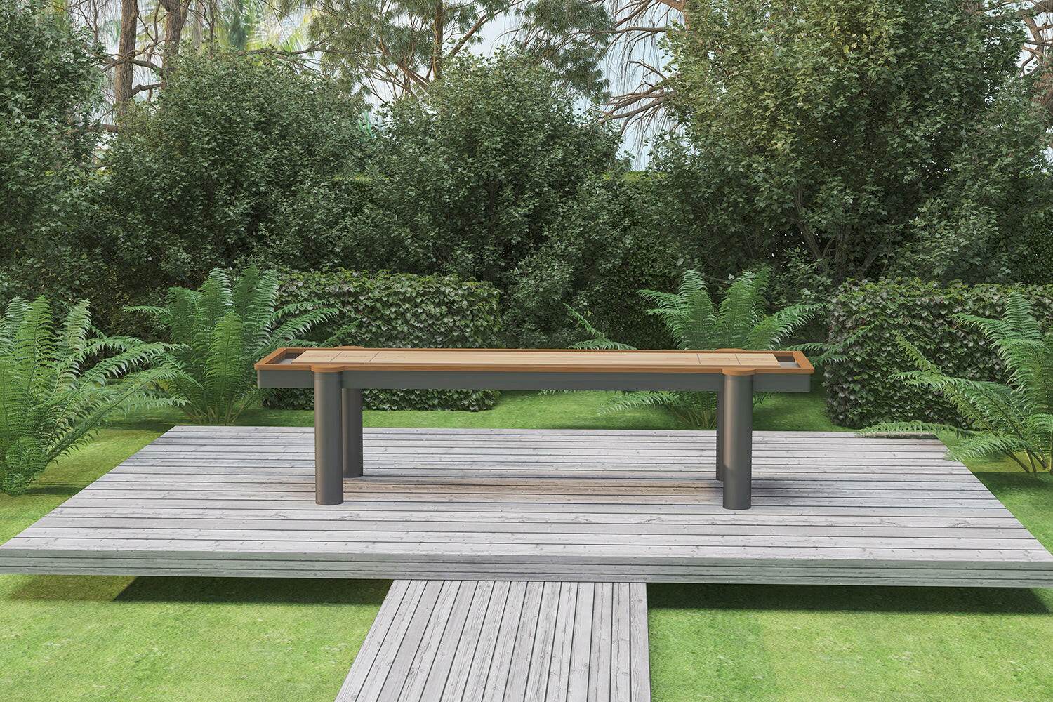 Outdoor Bastion Shuffleboard Table - Sean Woolsey Studio