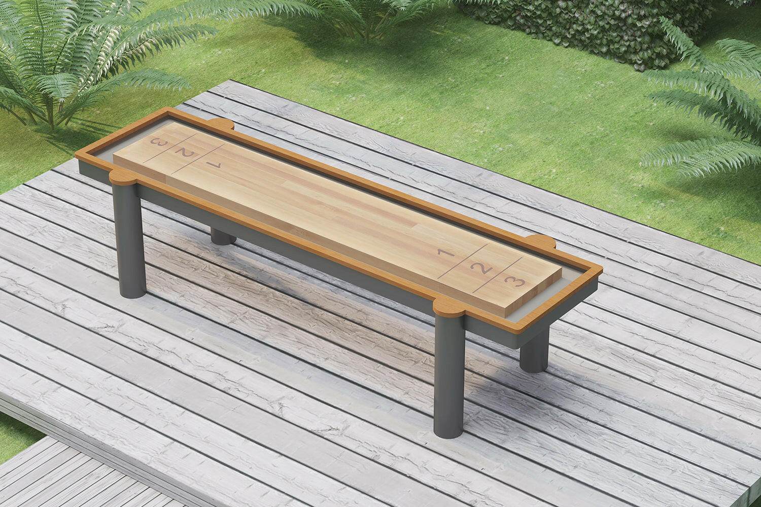 Outdoor Bastion Shuffleboard Table - Sean Woolsey Studio