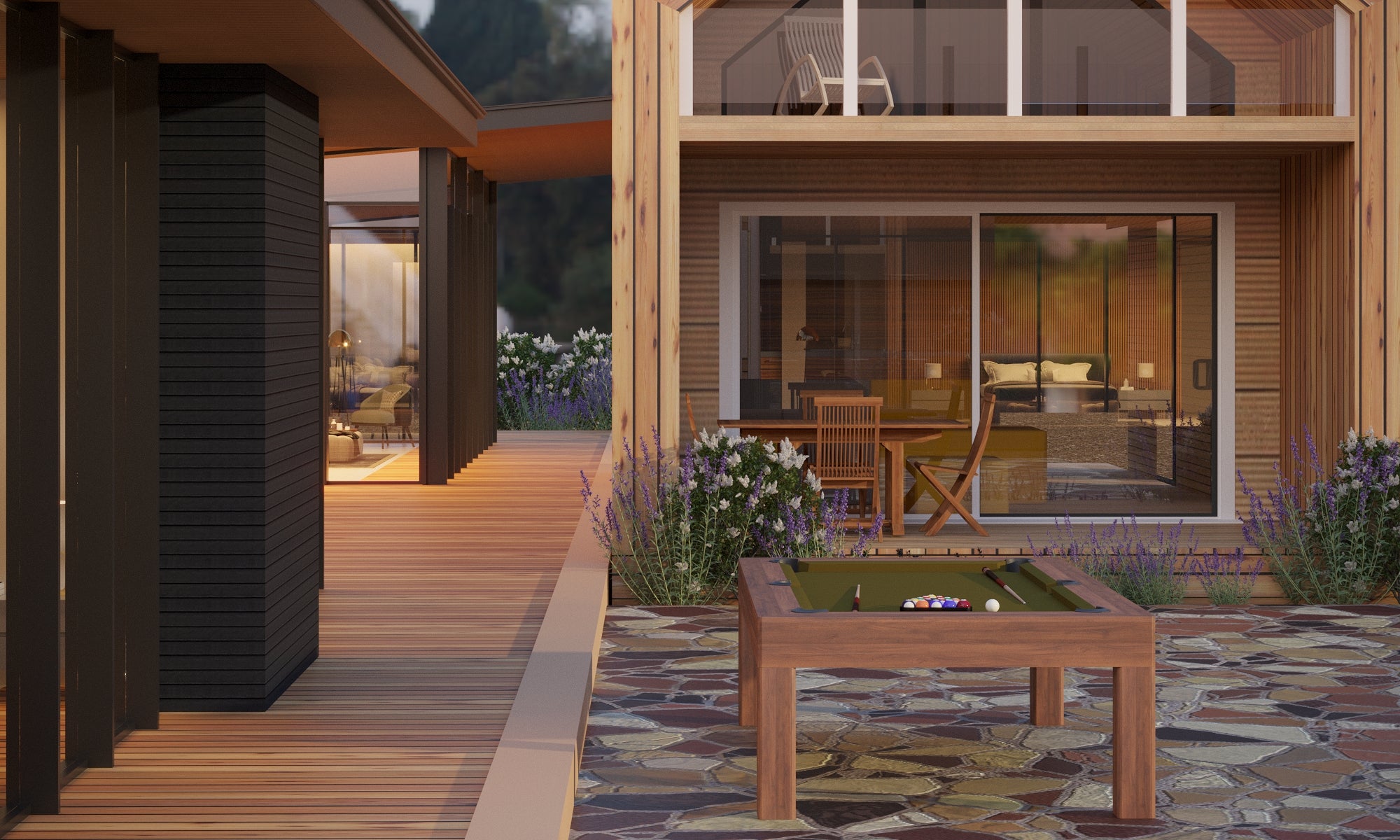 NEW! Outdoor Essence Pool Table - Contemporary Elegance - Sean Woolsey Studio