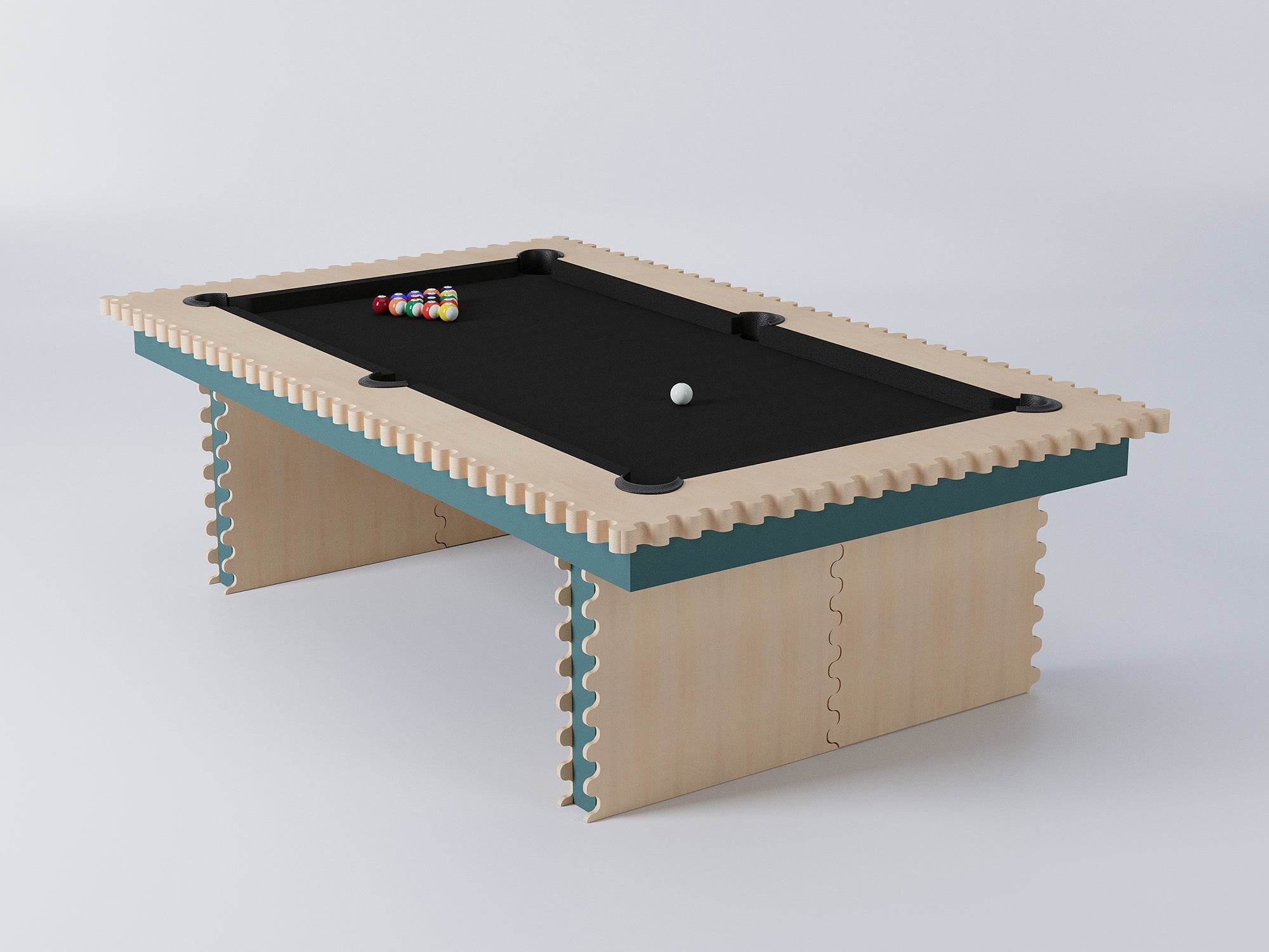 Squiggles Pool Table - Unique and Playful Design for Every Space - Sean Woolsey Studio