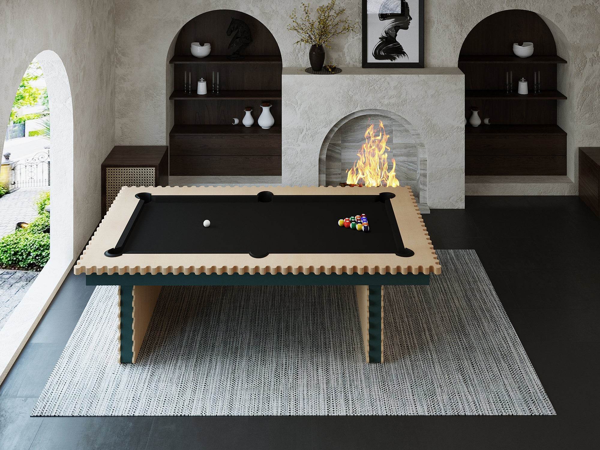 Squiggles Pool Table - Unique and Playful Design for Every Space - Sean Woolsey Studio