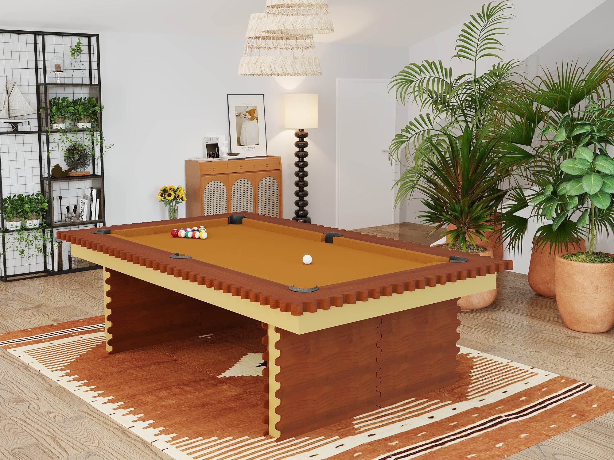 Squiggles Pool Table - Unique and Playful Design for Every Space - Sean Woolsey Studio