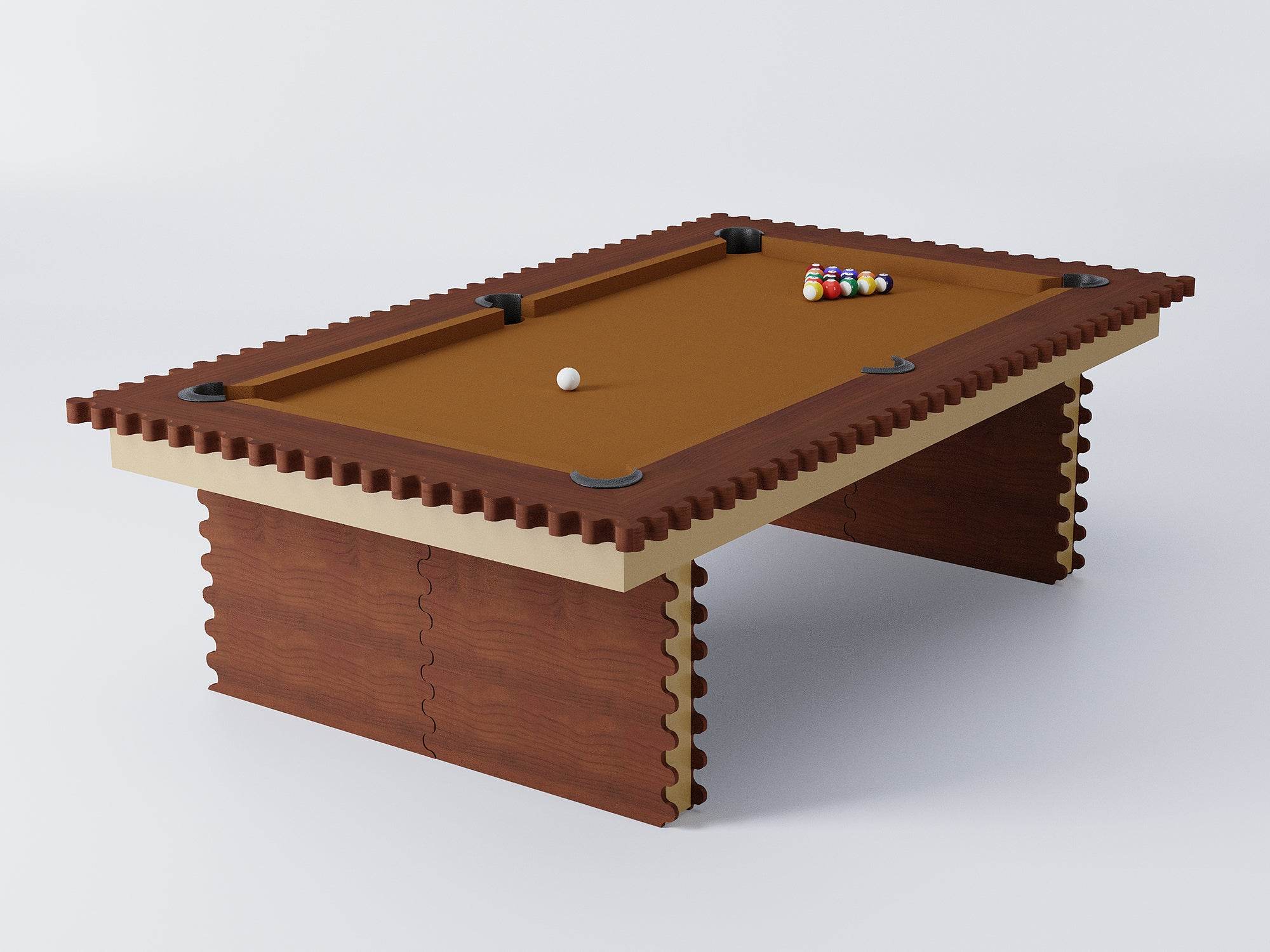 Squiggles Pool Table - Unique and Playful Design for Every Space - Sean Woolsey Studio