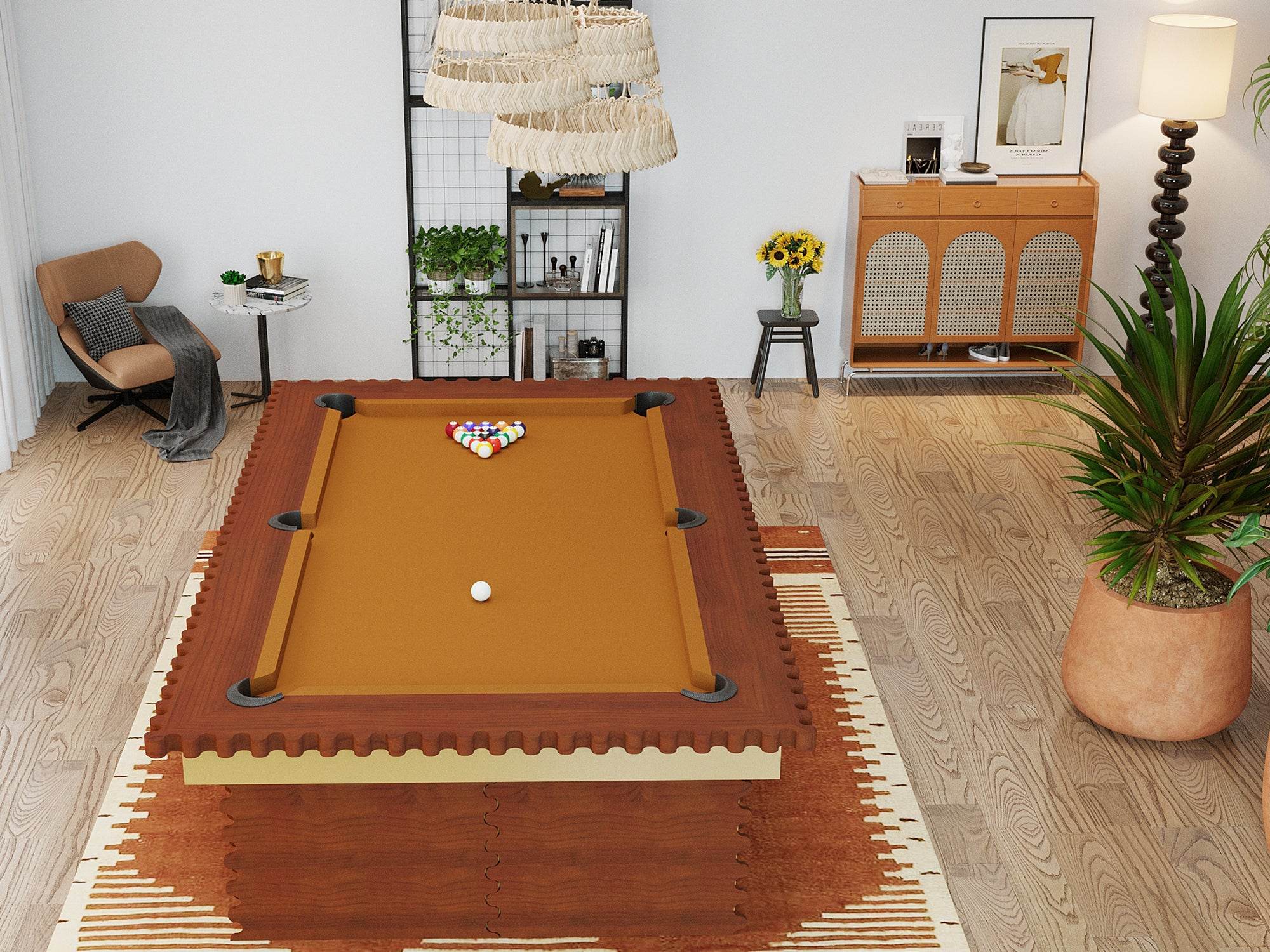 Squiggles Pool Table - Unique and Playful Design for Every Space - Sean Woolsey Studio