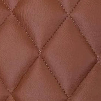Brown Quilted Leather Sample