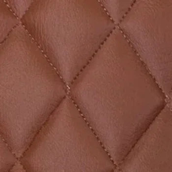 Brown Quilted Leather Sample - Sean Woolsey Studio