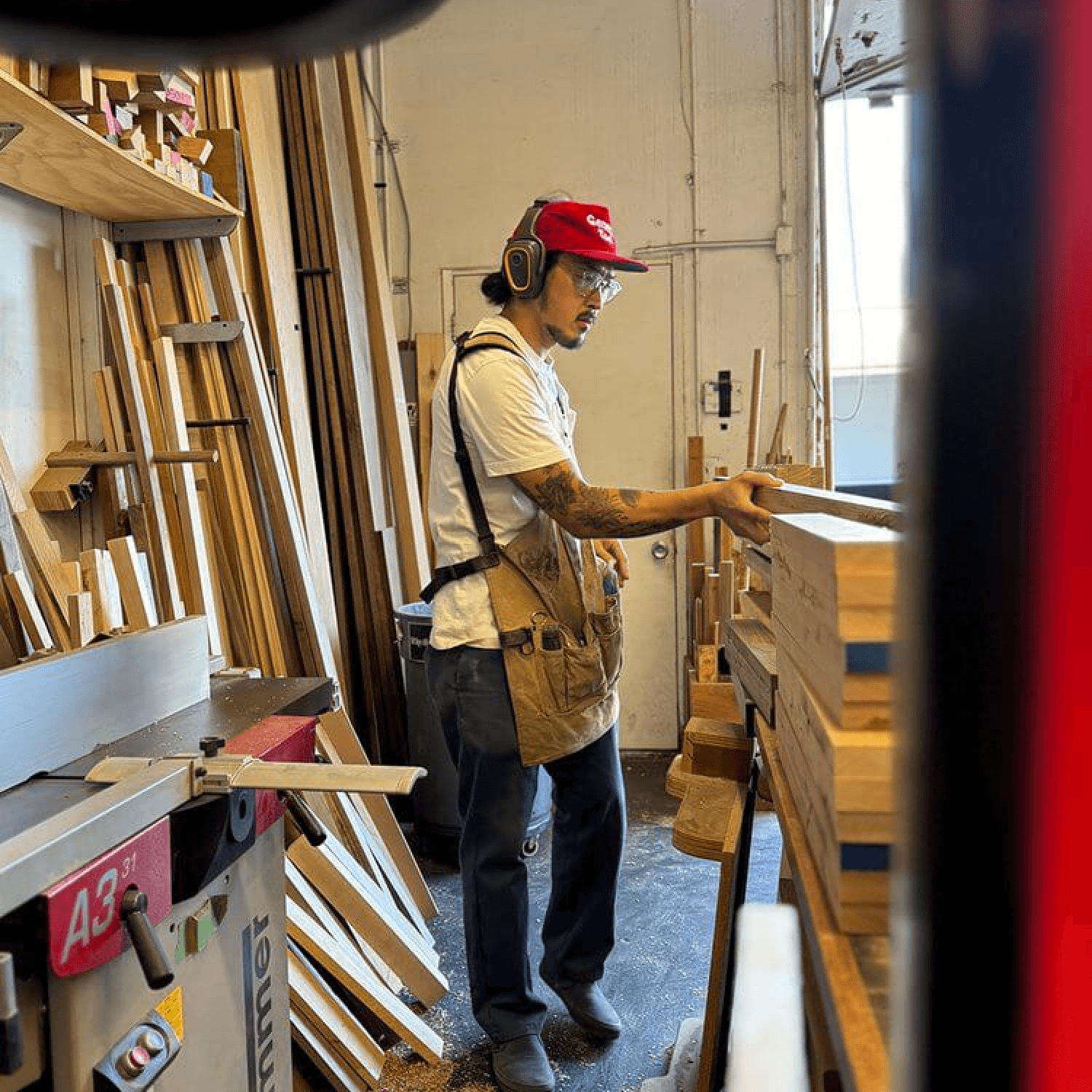 Man work in workshop