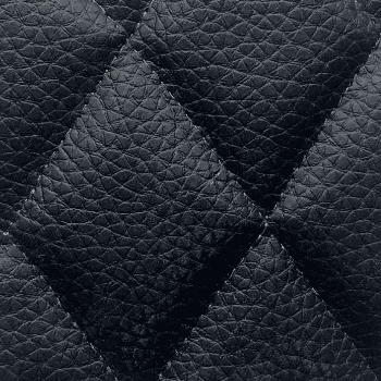 Black Quilted Leather Sample - Sean Woolsey Studio