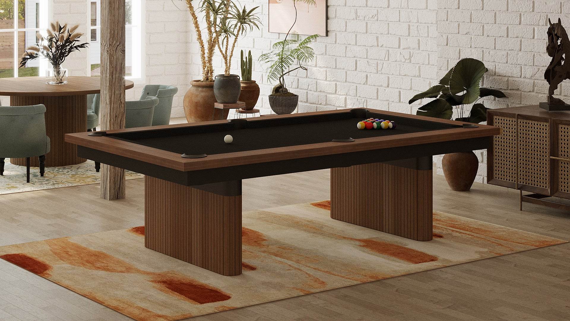 Vertical Revival Pool Table - Elegant Craftsmanship for Game Rooms - Sean Woolsey Studio