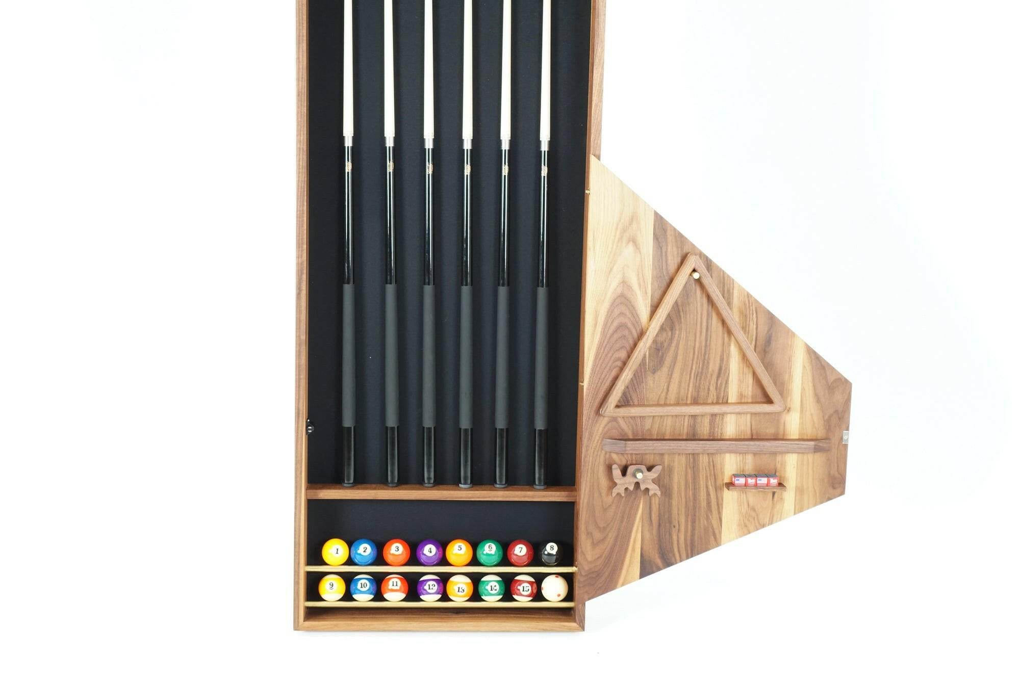 Woolsey Wall Cue Rack - Stylish and Functional Game Room Accessory - Sean Woolsey Studio