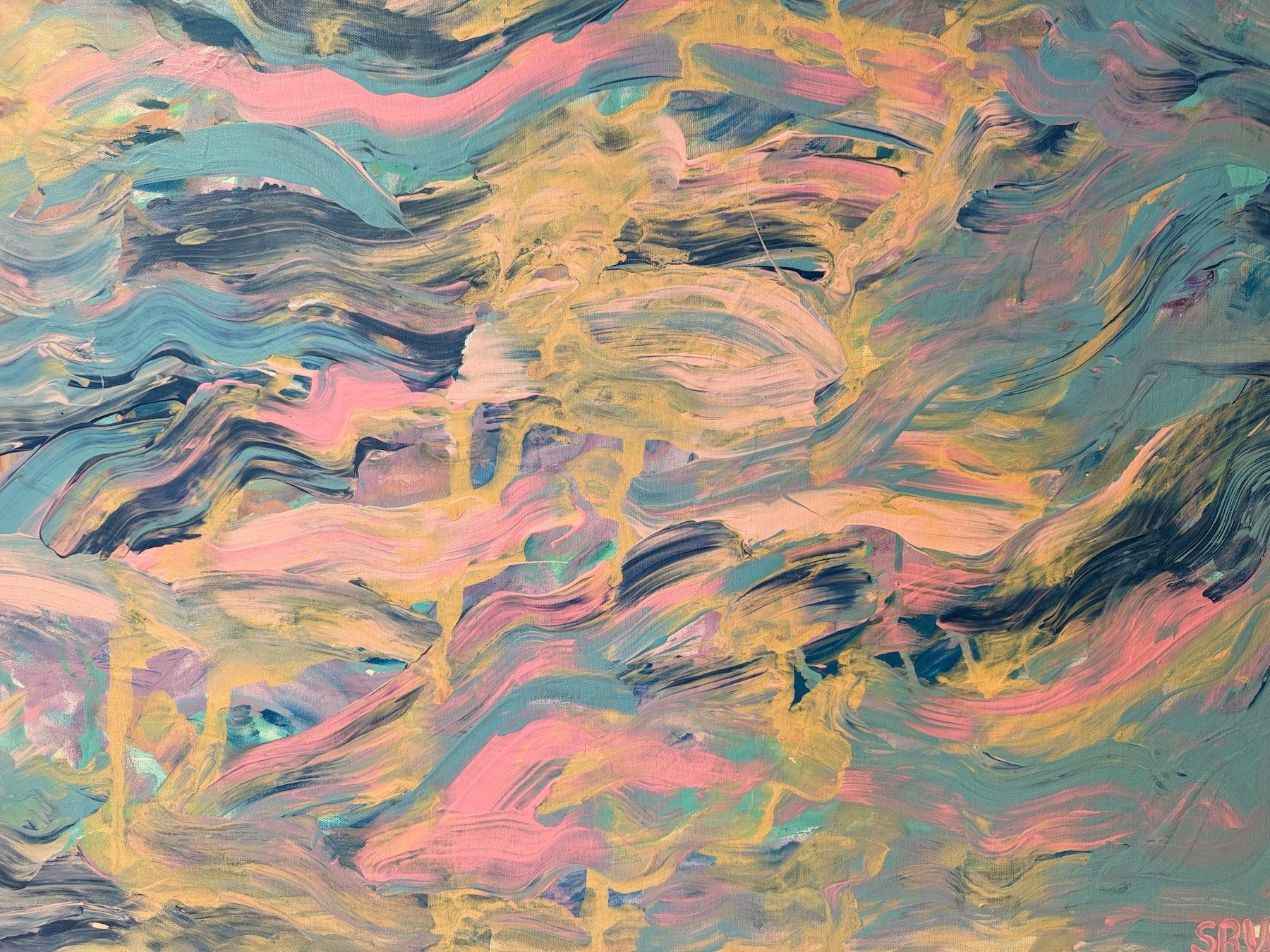 "You are the sky, everything else is just the weather. " Sean Woolsey Original Art - Sean Woolsey Studio