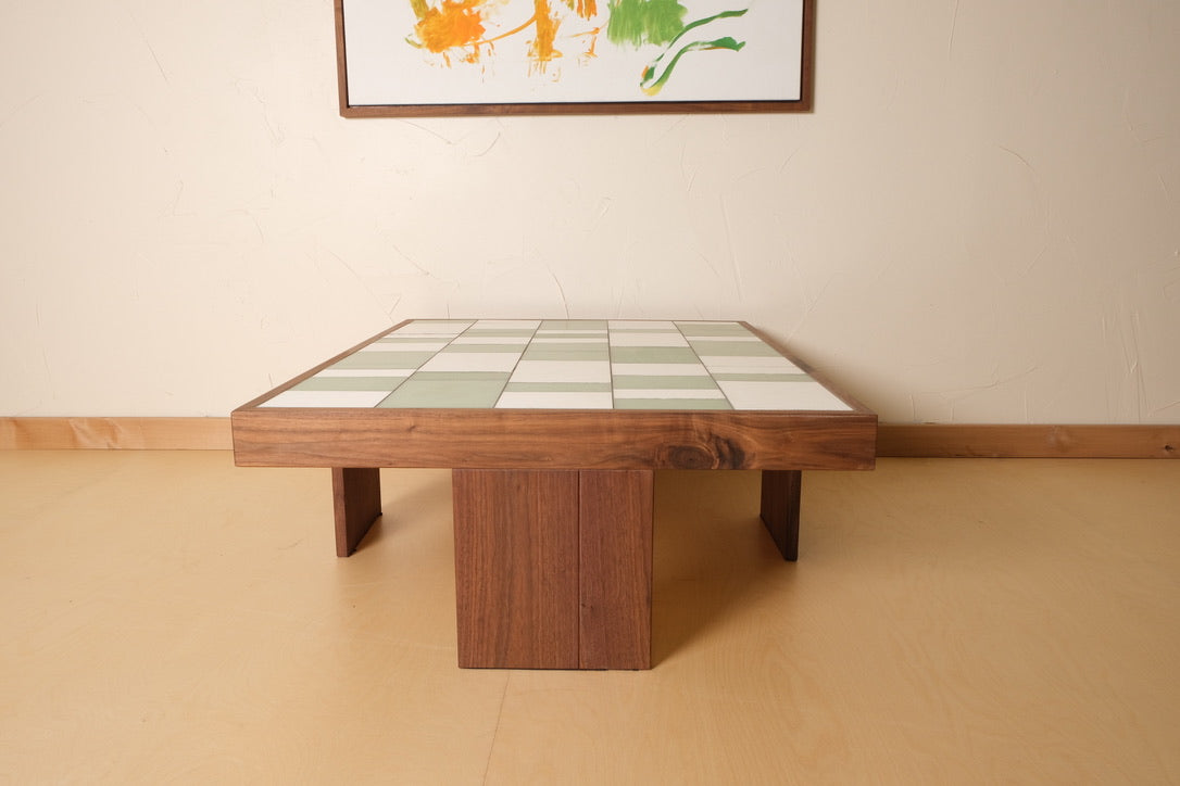 Tiled Coffee Table Walnut- ONE OFF - Sean Woolsey Studio