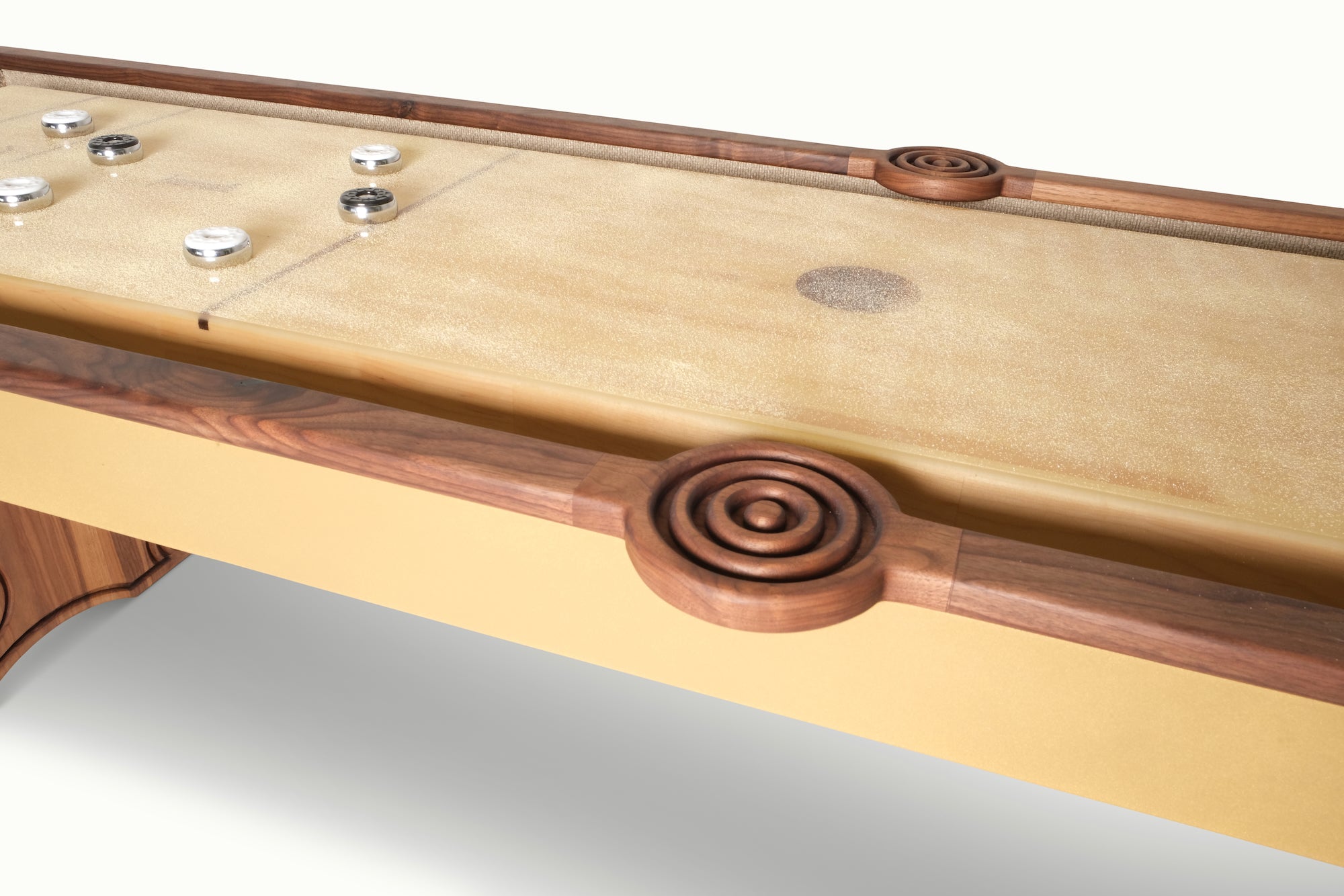 Walnut Funsickle Shuffleboard Table - Sean Woolsey Studio