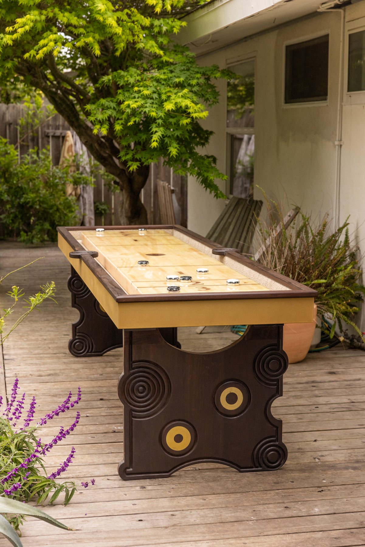 Outdoor Funsickle Shuffleboard Table - Sean Woolsey Studio