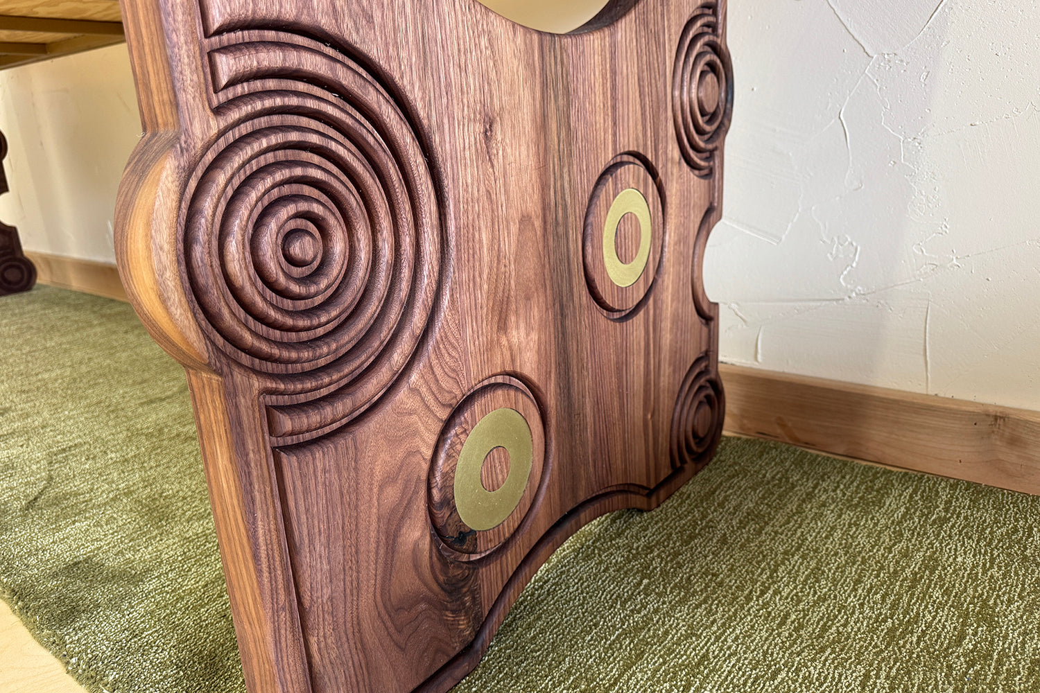 Walnut Funsickle Shuffleboard Table - Sean Woolsey Studio