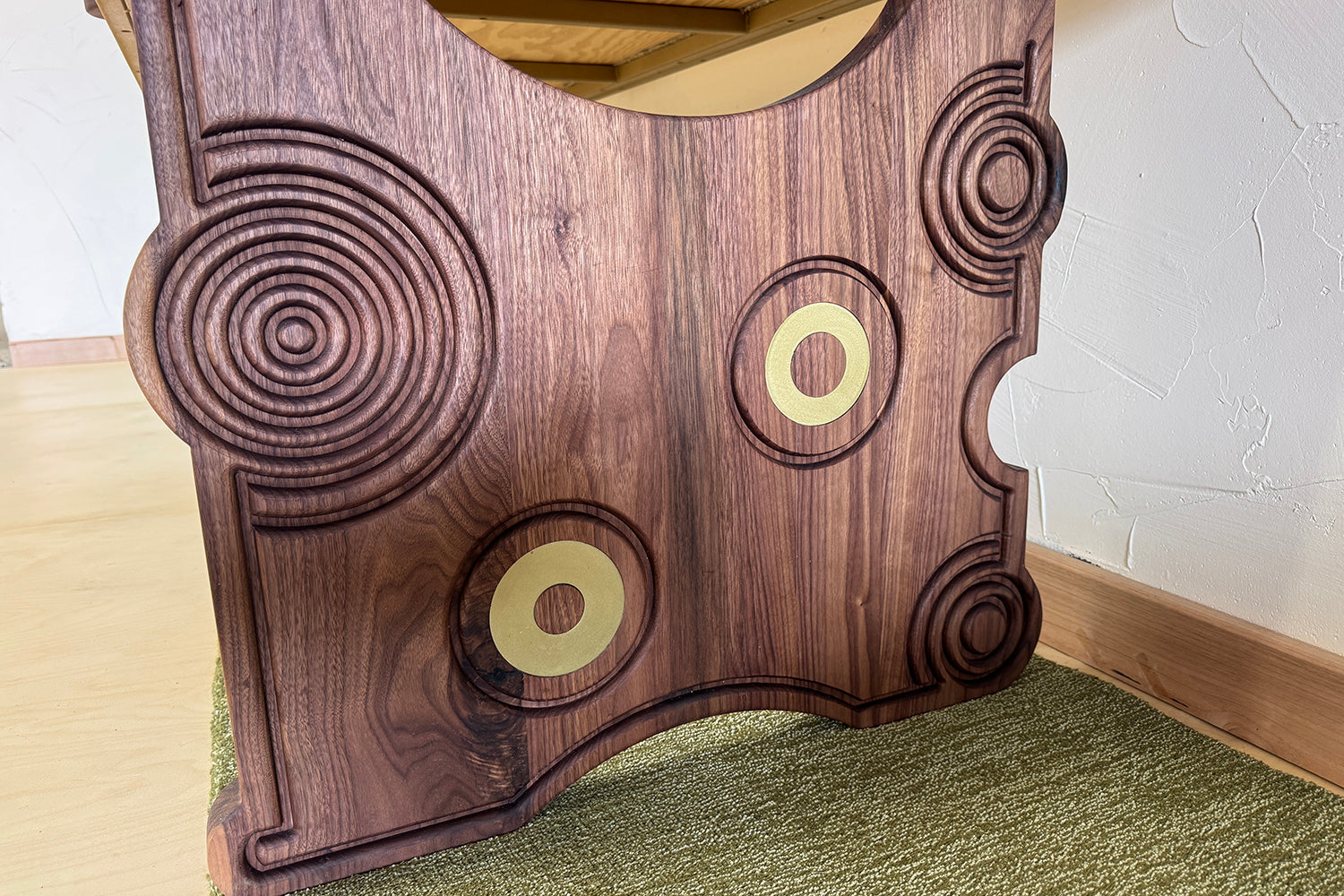 Walnut Funsickle Shuffleboard Table - Sean Woolsey Studio