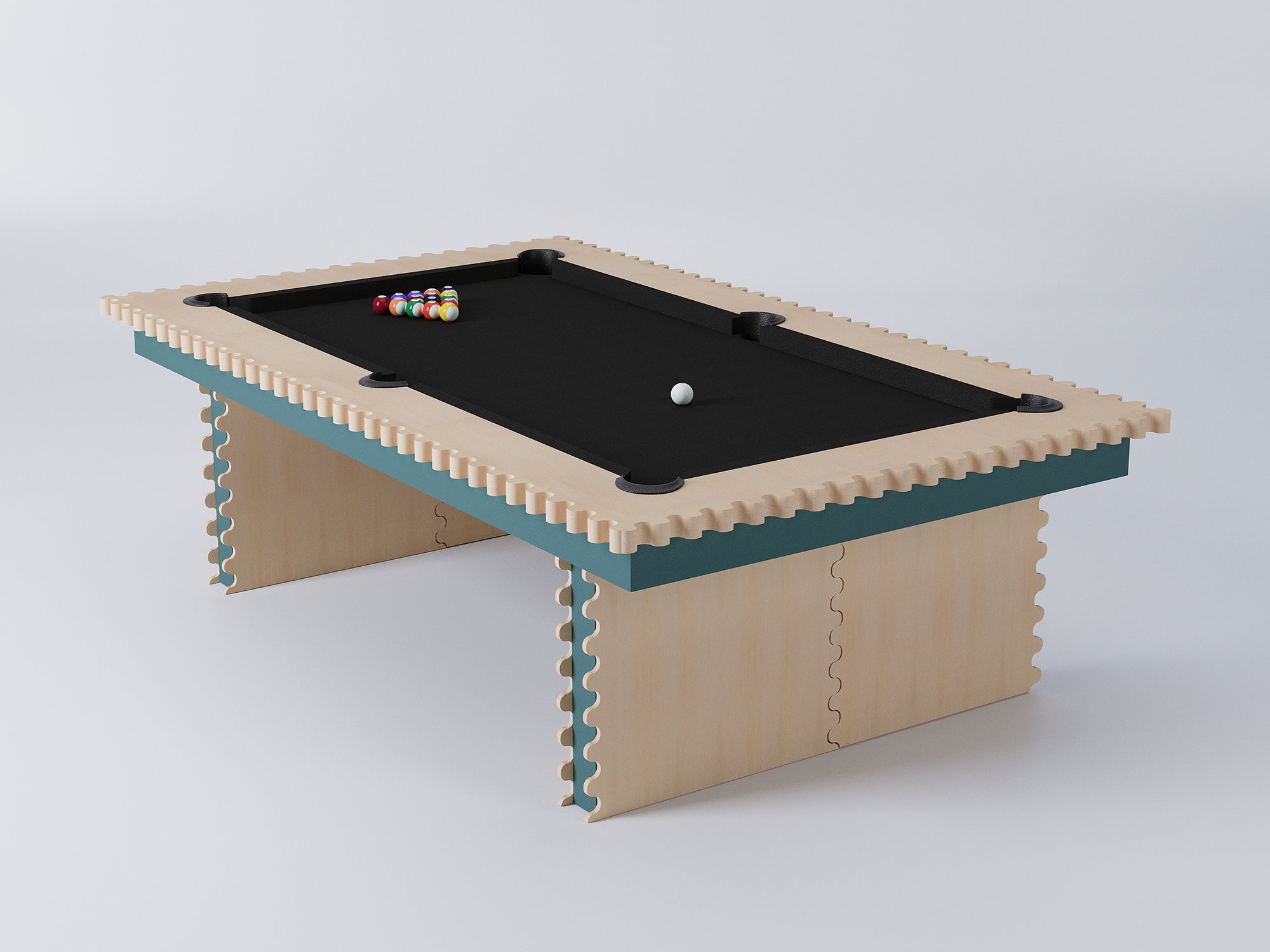 Squiggles Pool Table - Unique and Playful Design for Every Space.