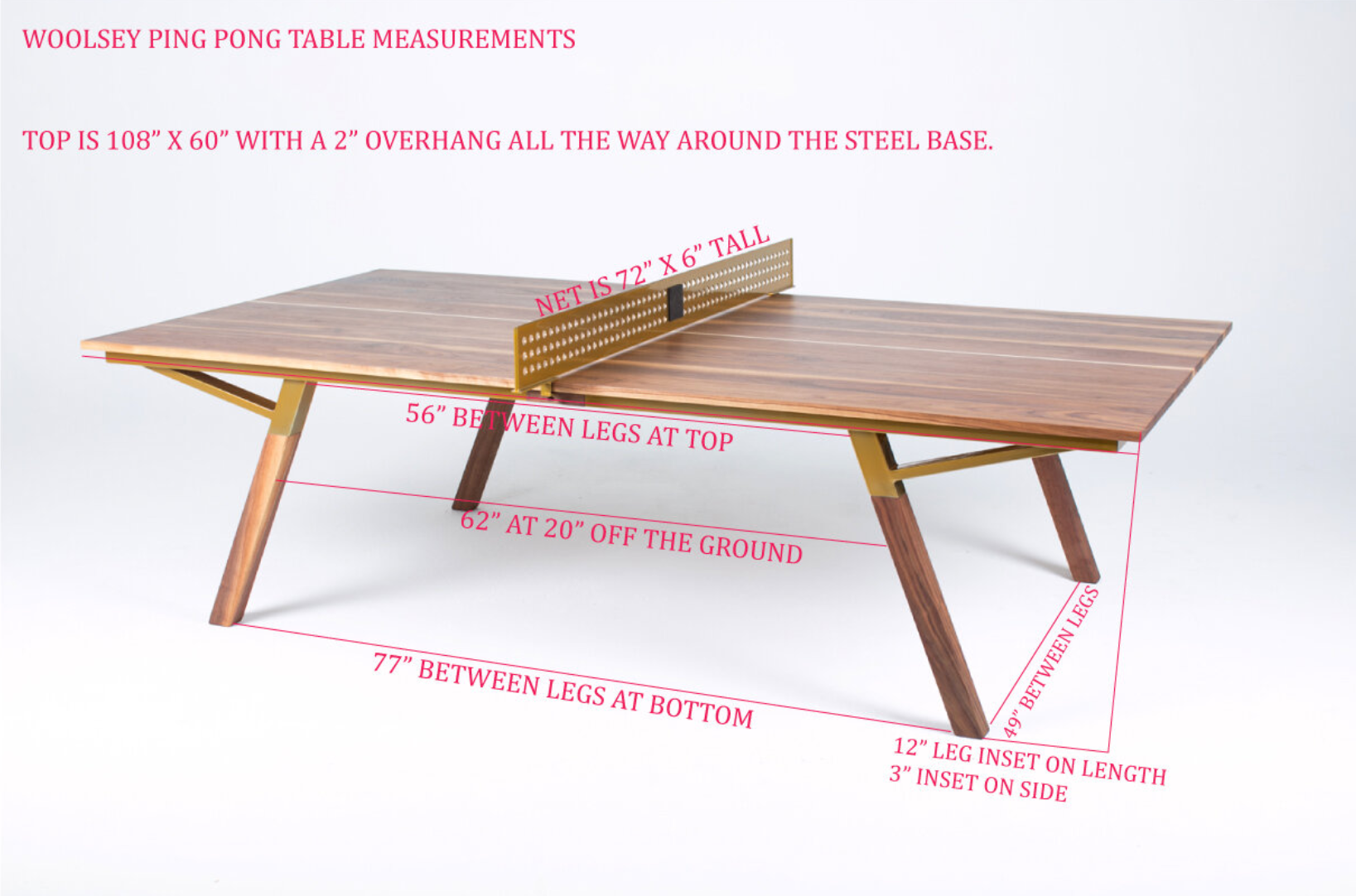 Woolsey Indoor Ping Pong Table - Sleek and Modern Design