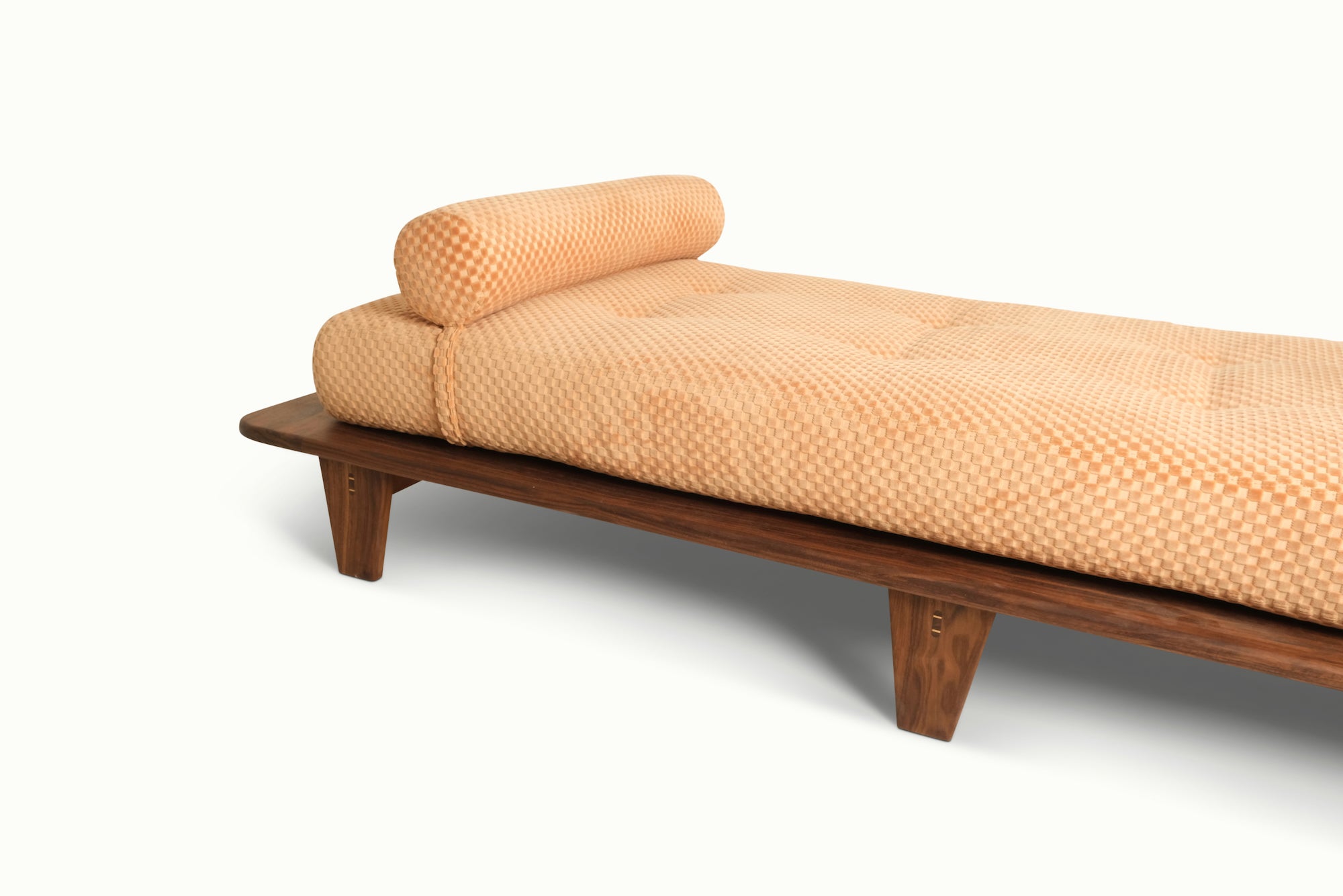 Walnut Relaxation Station Daybed - Salmon Checker