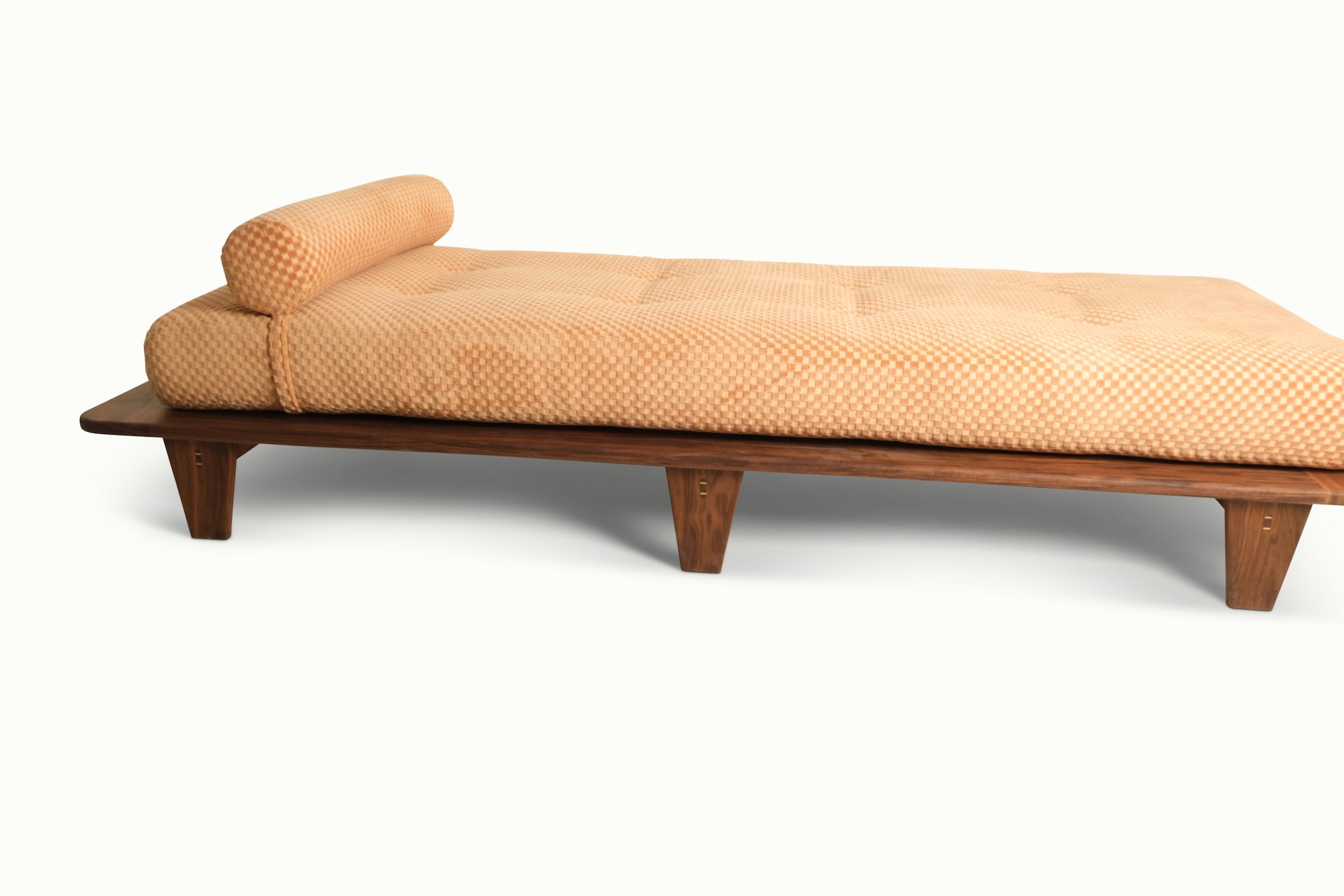 Walnut Relaxation Station Daybed - Salmon Checker