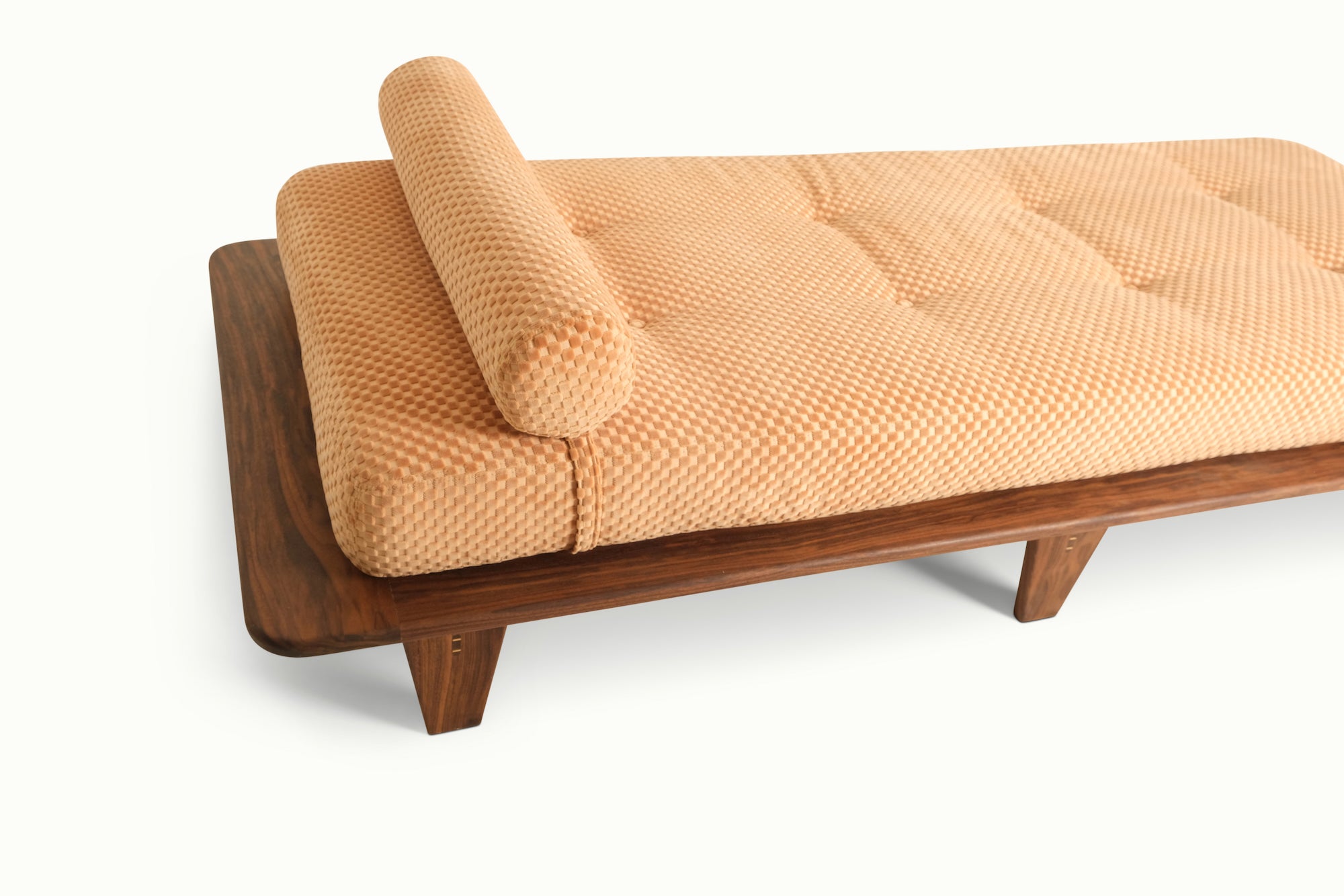 Walnut Relaxation Station Daybed - Salmon Checker